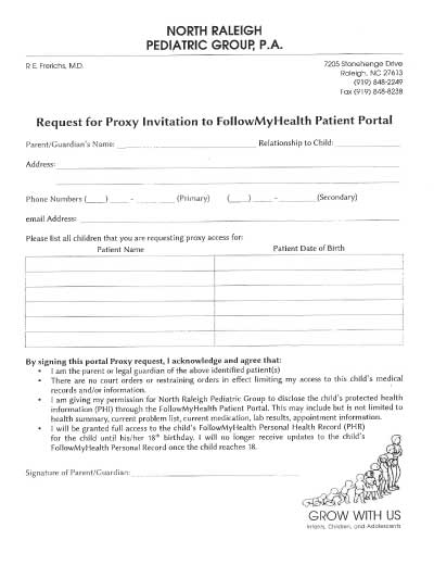 FMH Signup Letter